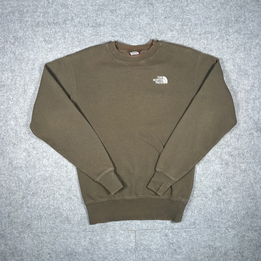 The North Face Sweatshirt Men Small Womens Medium Brown Fleece Pullover Gorpcore